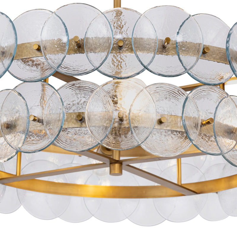 Loren 6 Light Chandelier Weathered Brass