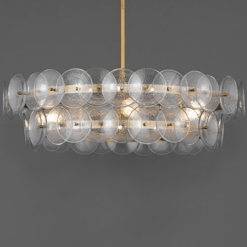 Loren 6 Light Chandelier Weathered Brass
