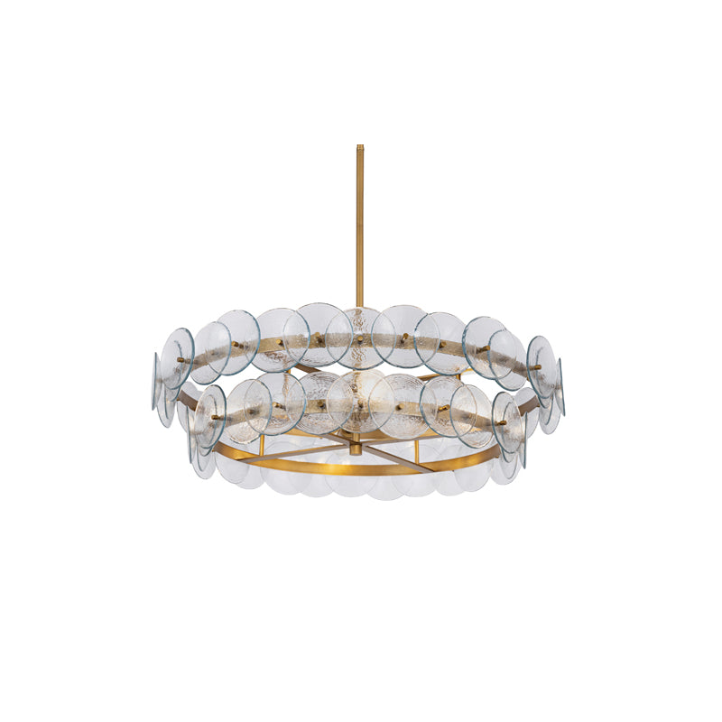 Loren 6 Light Chandelier Weathered Brass