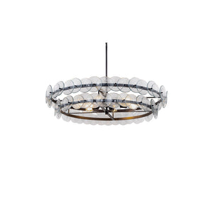 Loren 8 Light Chandelier Gunmetal