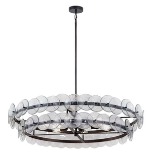 Loren 8 Light Chandelier Gunmetal
