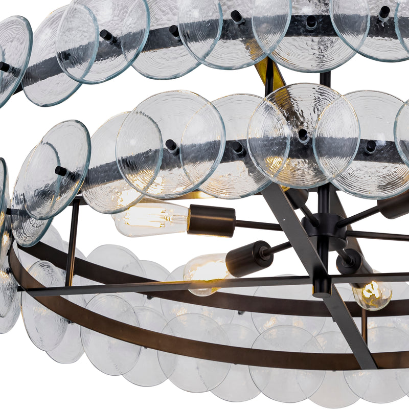 Loren 8 Light Chandelier Gunmetal