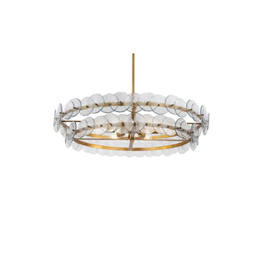 Loren 8 Light Chandelier Weathered Brass