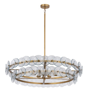 Loren 8 Light Chandelier Weathered Brass