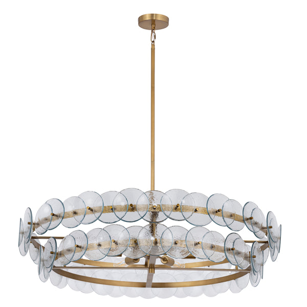 Loren 8 Light Chandelier Weathered Brass