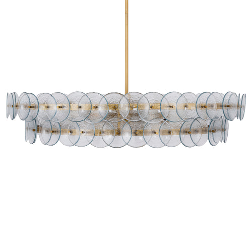 Loren 8 Light Chandelier Weathered Brass