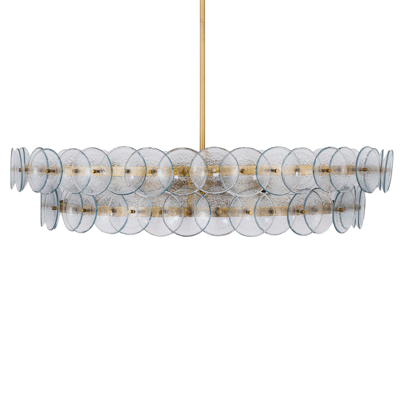 Loren 8 Light Chandelier Weathered Brass