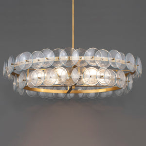 Loren 8 Light Chandelier Weathered Brass