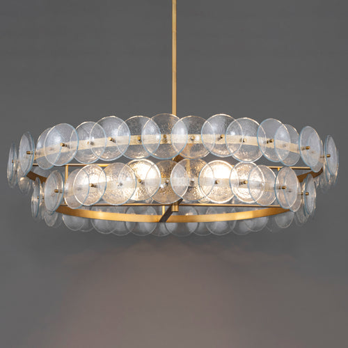 Loren 8 Light Chandelier Weathered Brass