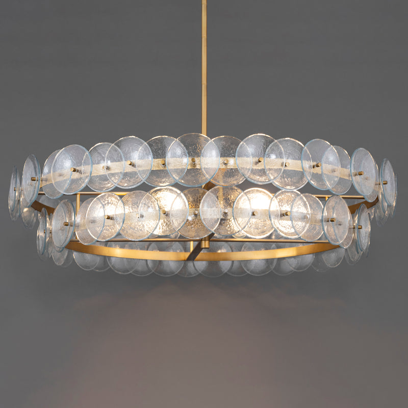 Loren 8 Light Chandelier Weathered Brass