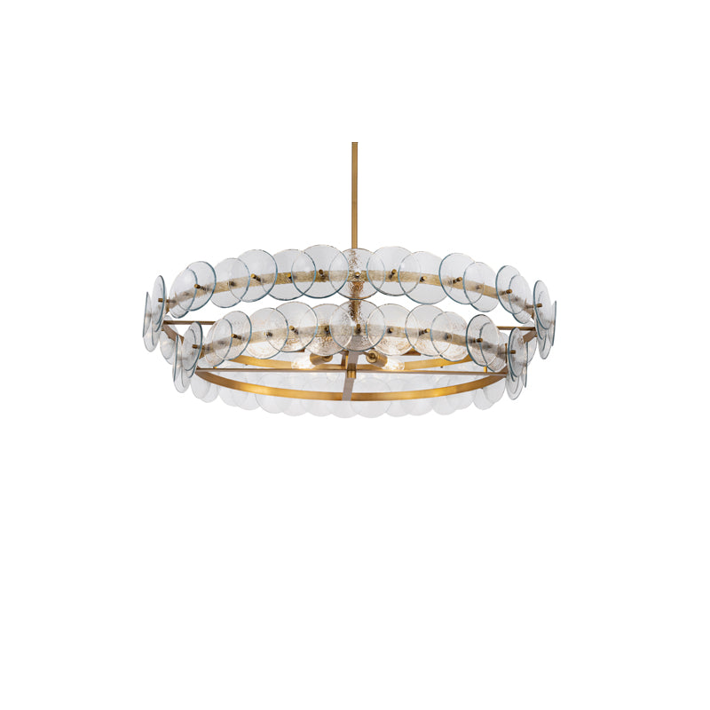 Loren 8 Light Chandelier Weathered Brass