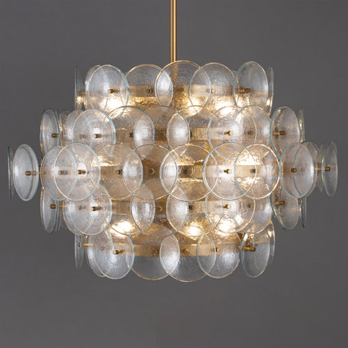 Loren 12 Light Chandelier Brass