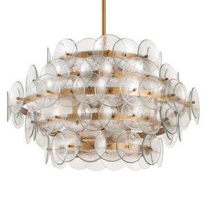 Loren 12 Light Chandelier Weathered Brass