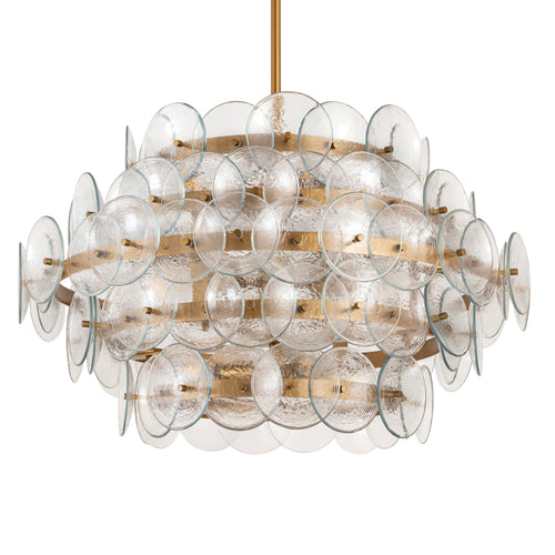 Loren 12 Light Chandelier Weathered Brass