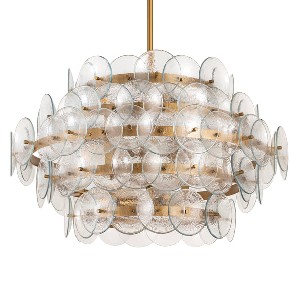 Loren 12 Light Chandelier Weathered Brass
