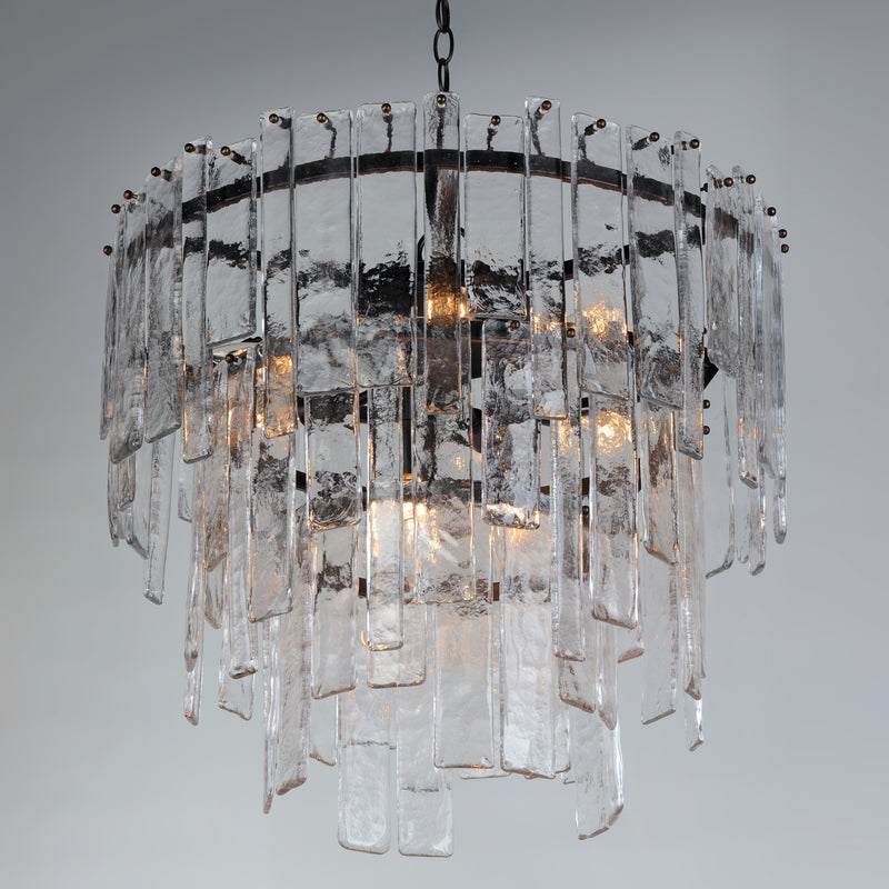 Warren 9 Light Pendant Dark Bronze