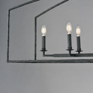 Martel 8 Light Chandelier Black
