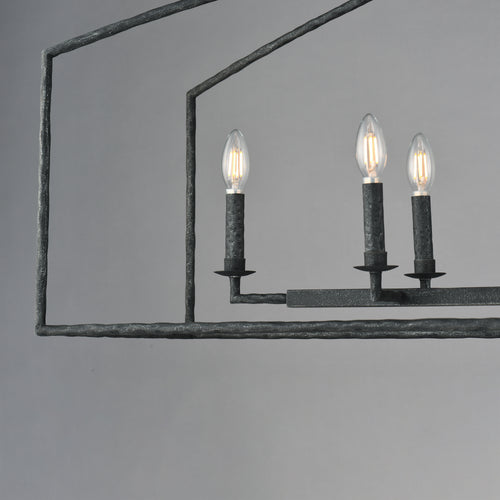 Martel 8 Light Chandelier Black