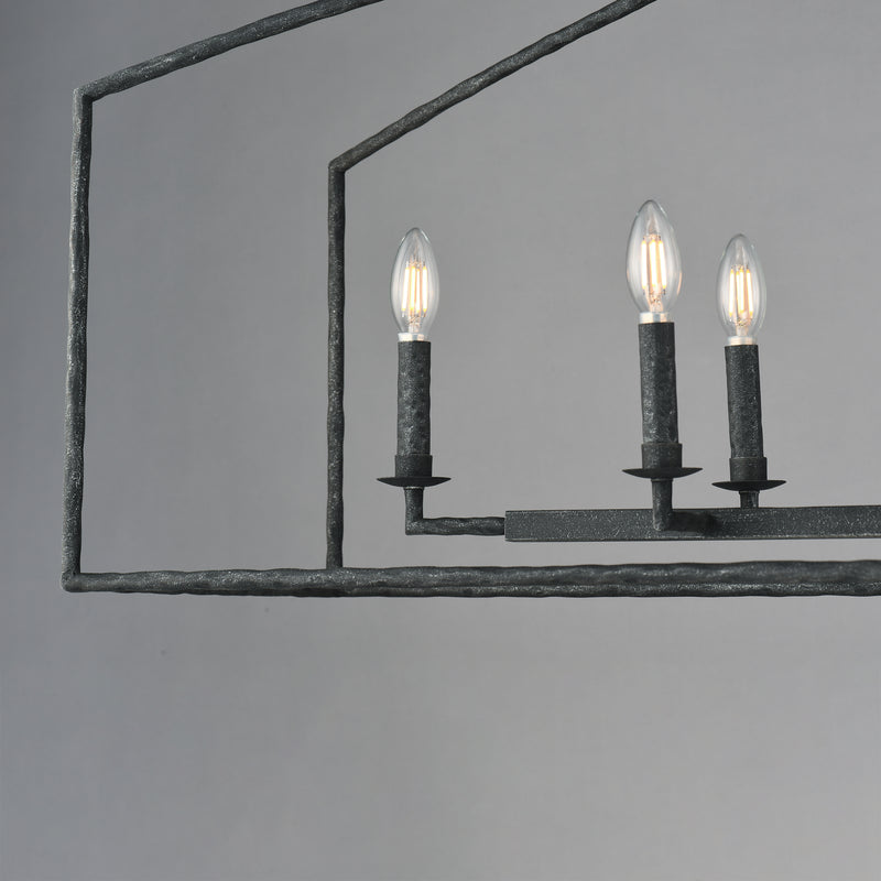 Martel 8 Light Chandelier Black