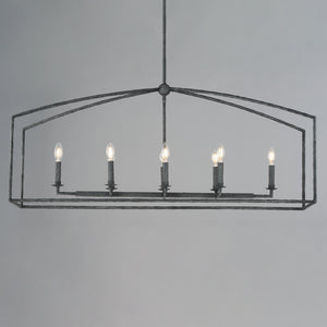 Martel 8 Light Chandelier Black