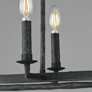 Martel 8 Light Chandelier Black