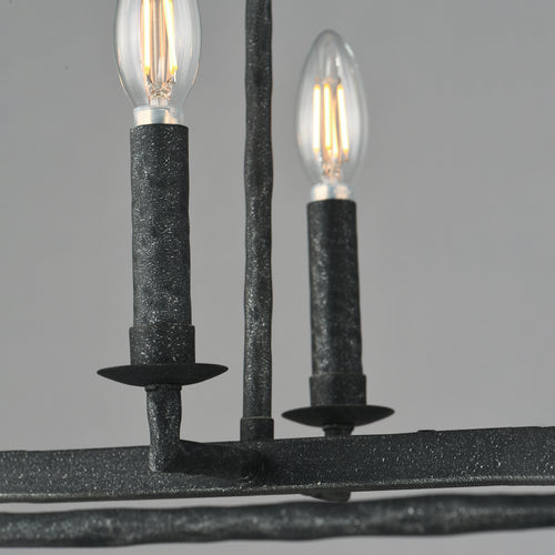 Martel 8 Light Chandelier Black