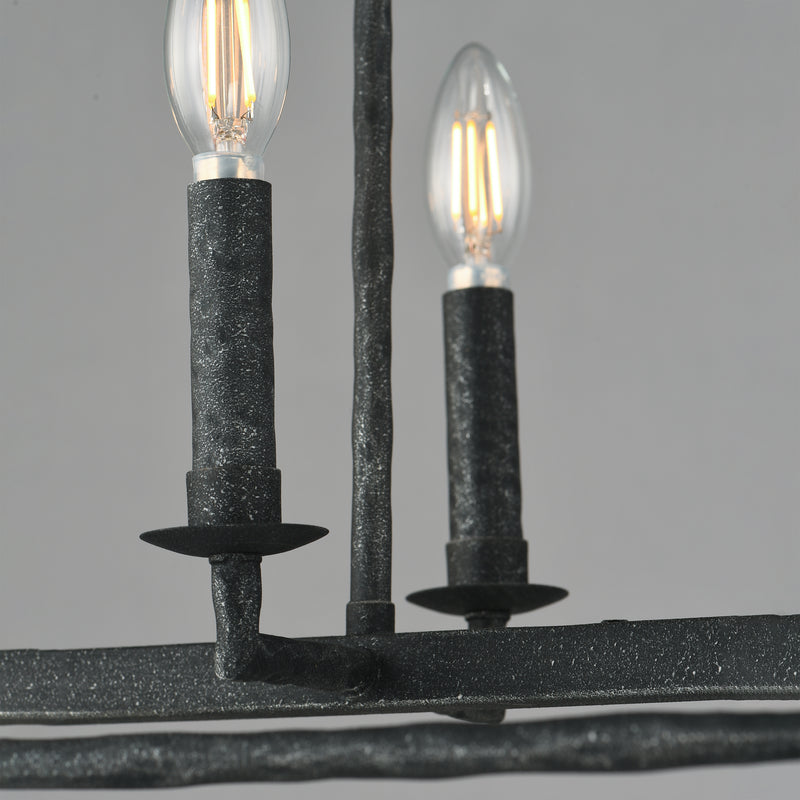 Martel 8 Light Chandelier Black