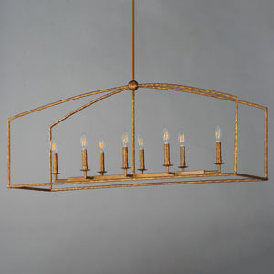 Martel 8 Light Chandelier Gold