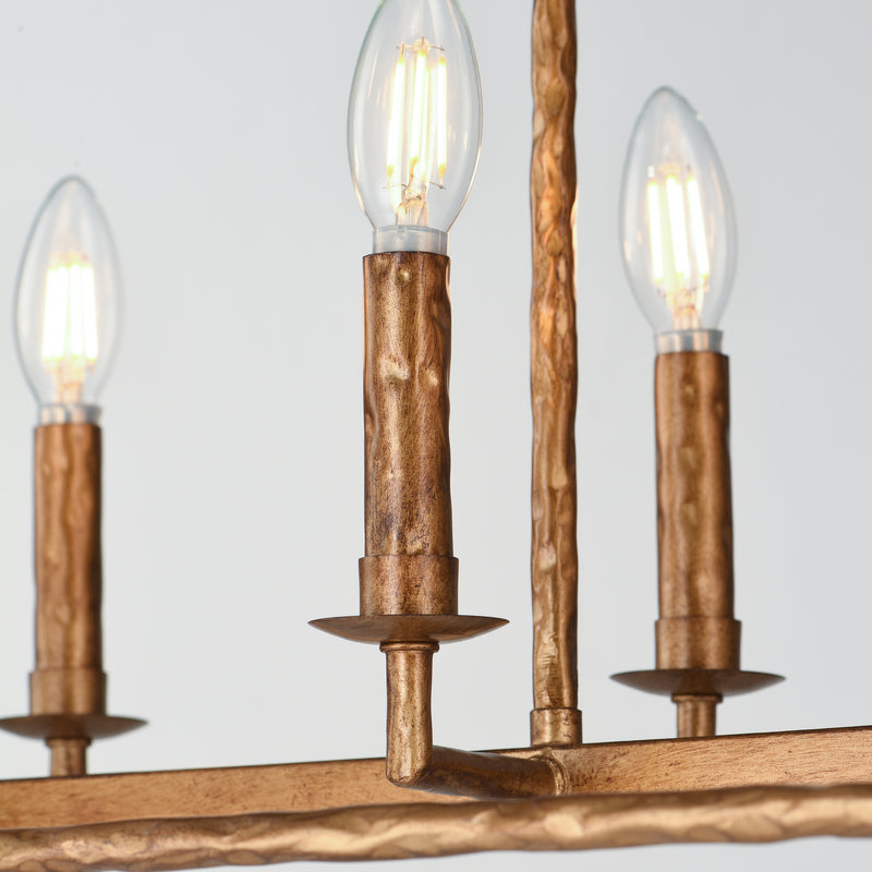 Martel 8 Light Chandelier Gold