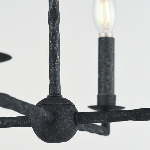 Martel 8 Light Pendant Black