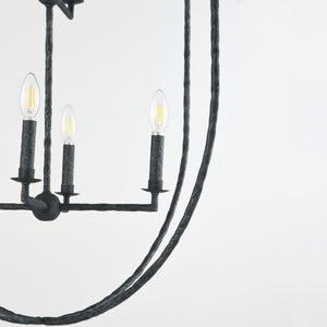 Martel 8 Light Pendant Black