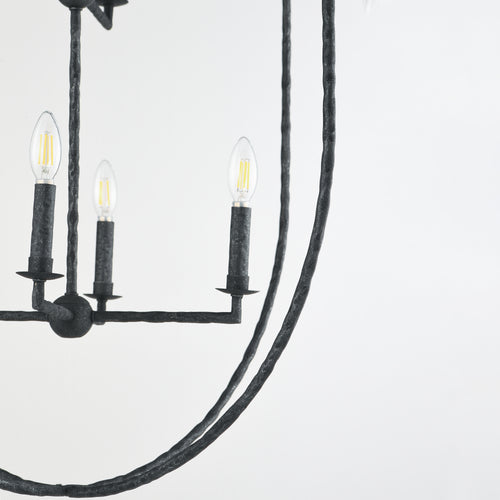 Martel 8 Light Pendant Black
