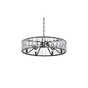 Odeon 6 Light Chandelier Black