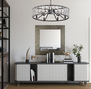 Odeon 6 Light Chandelier Black