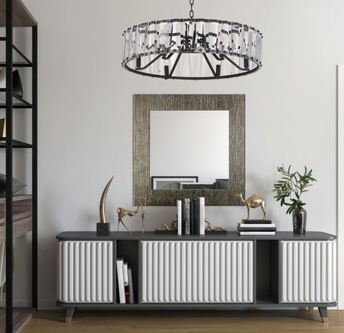 Odeon 6 Light Chandelier Black