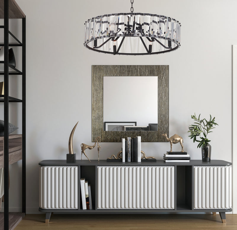 Odeon 6 Light Chandelier Black