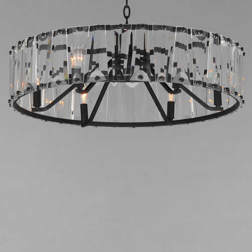 Odeon 6 Light Chandelier Black