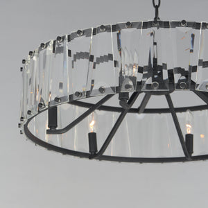 Odeon 6 Light Chandelier Black