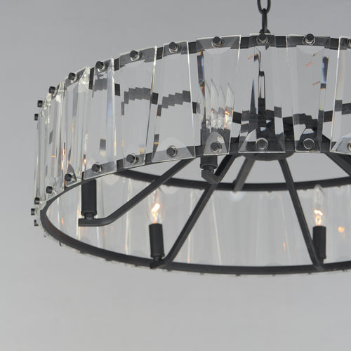 Odeon 6 Light Chandelier Black