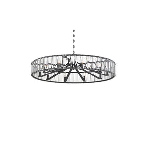 Odeon 10 Light Chandelier Black
