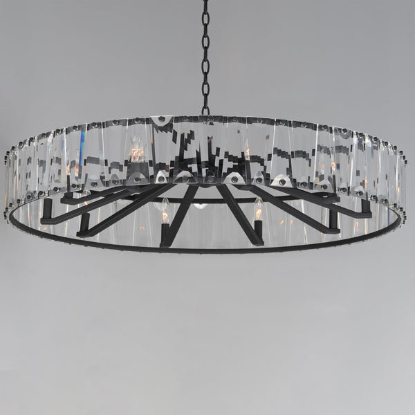 Odeon 10 Light Chandelier Black