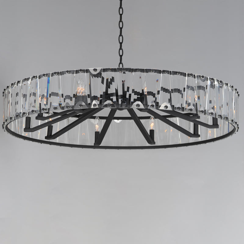 Odeon 10 Light Chandelier Black