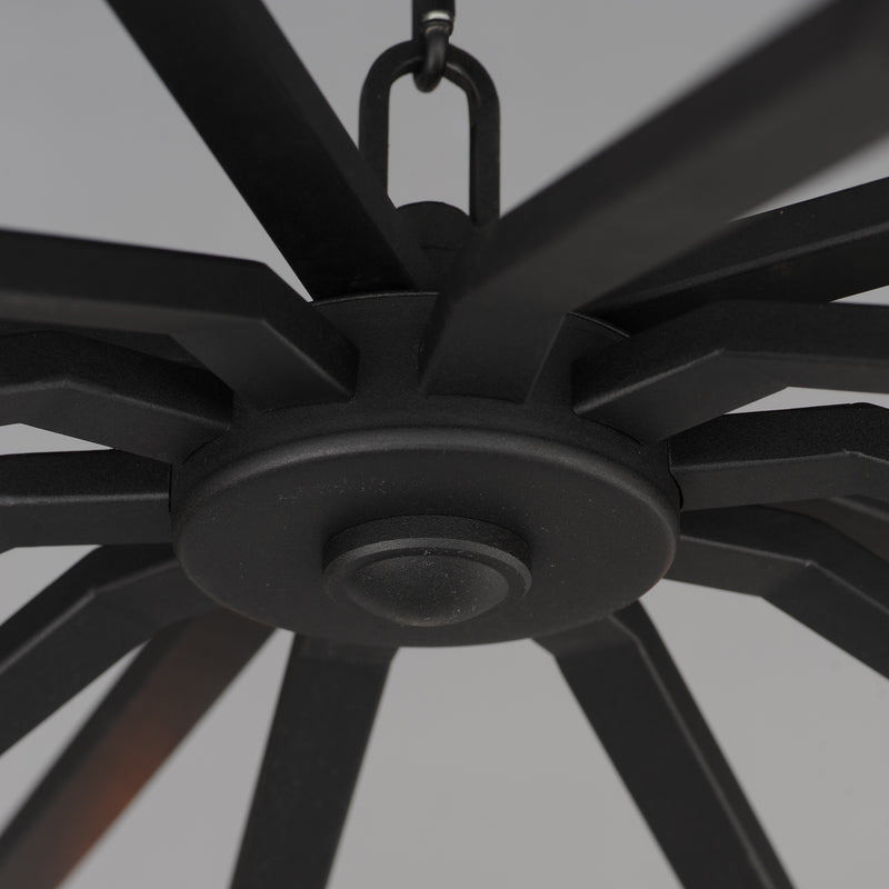 Odeon 10 Light Chandelier Black
