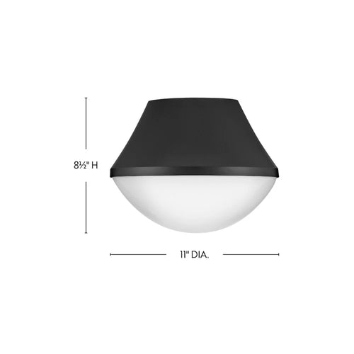 Haddie Flush Mount Black