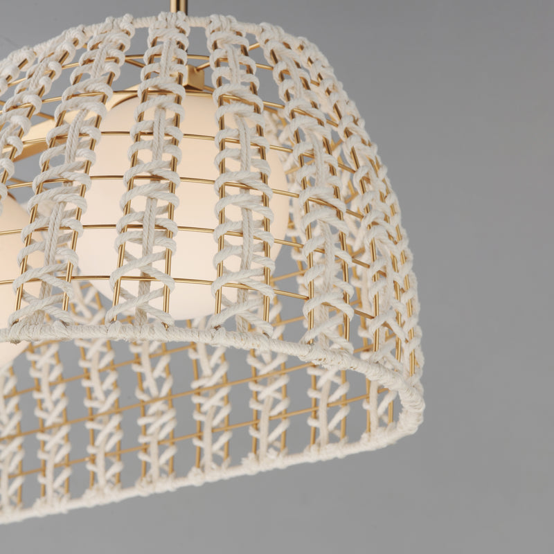 Macrame 3 Light Linear Pendant