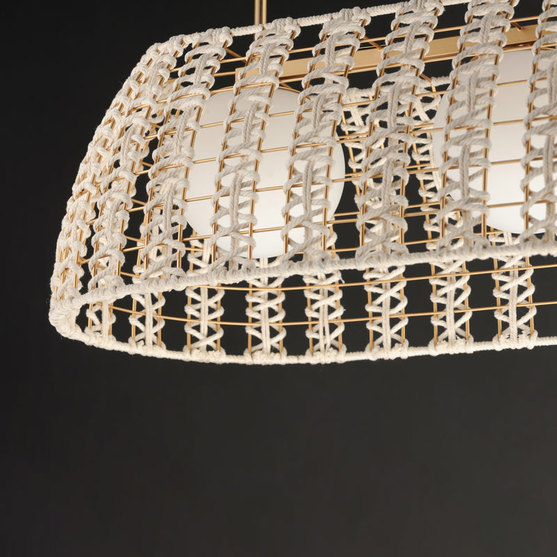 Macrame 3 Light Linear Pendant