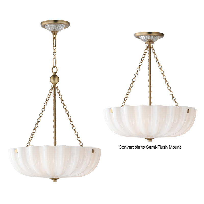 Bundt Small Pendant/Semi-Flush Brass