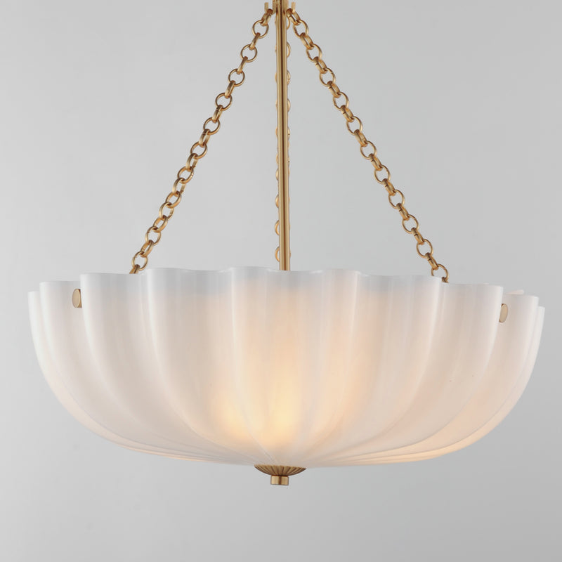 Bundt Medium Pendant/Semi-Flush Brass