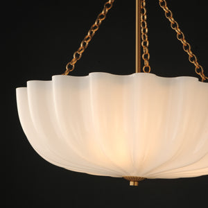 Bundt Medium Pendant/Semi-Flush Brass