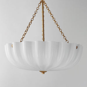 Bundt Medium Pendant/Semi-Flush Brass